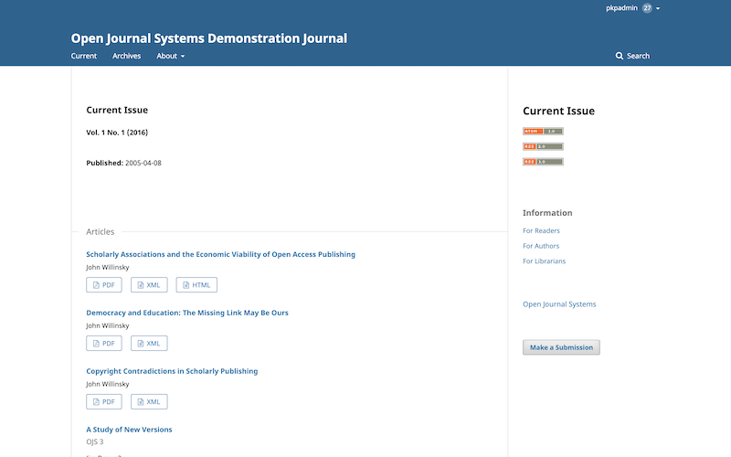 Preview of Demo using Default Theme